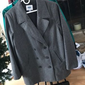 Gray pea coat